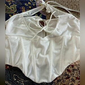 White corset top from white fox boutique
